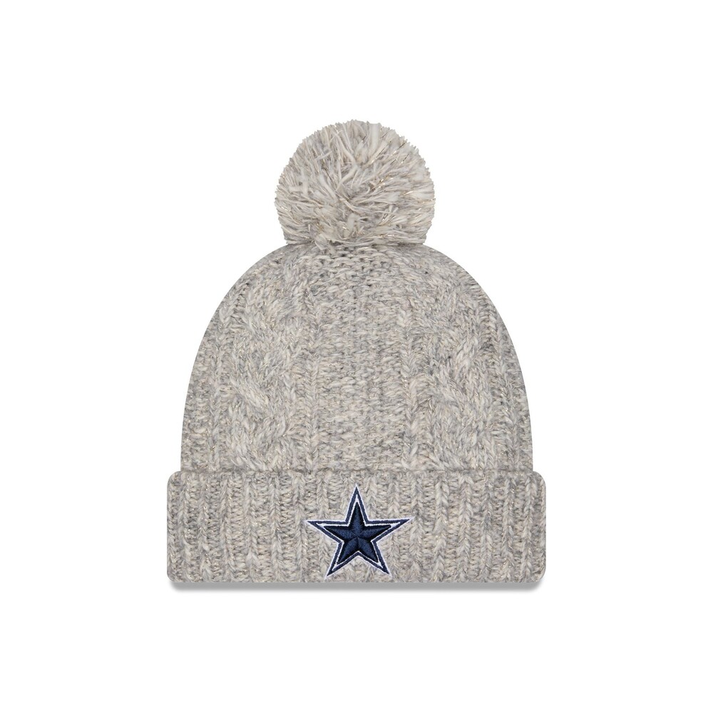 New Era Dallas Cowboys Shimmer Pom Knit Hat - One Size